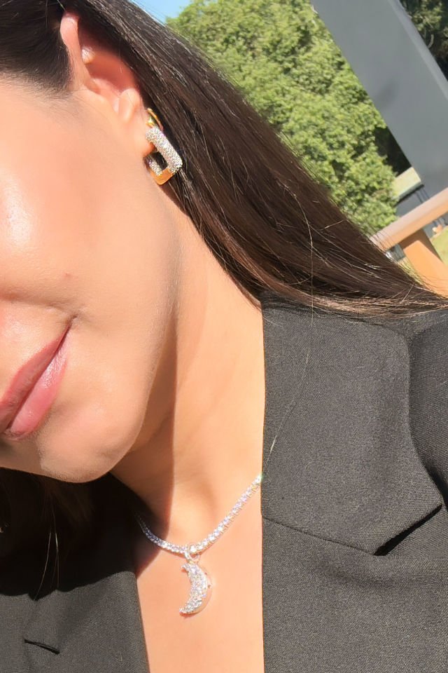 İthal Tasarım Dore Gümüş Küpe