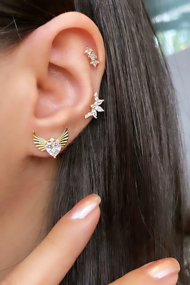 İthal Wings Gümüş Küpe