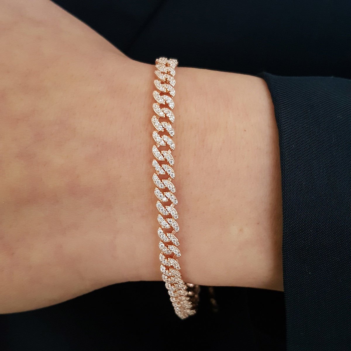 Taşlı Gurmet Su Yolu Gümüş Bileklik