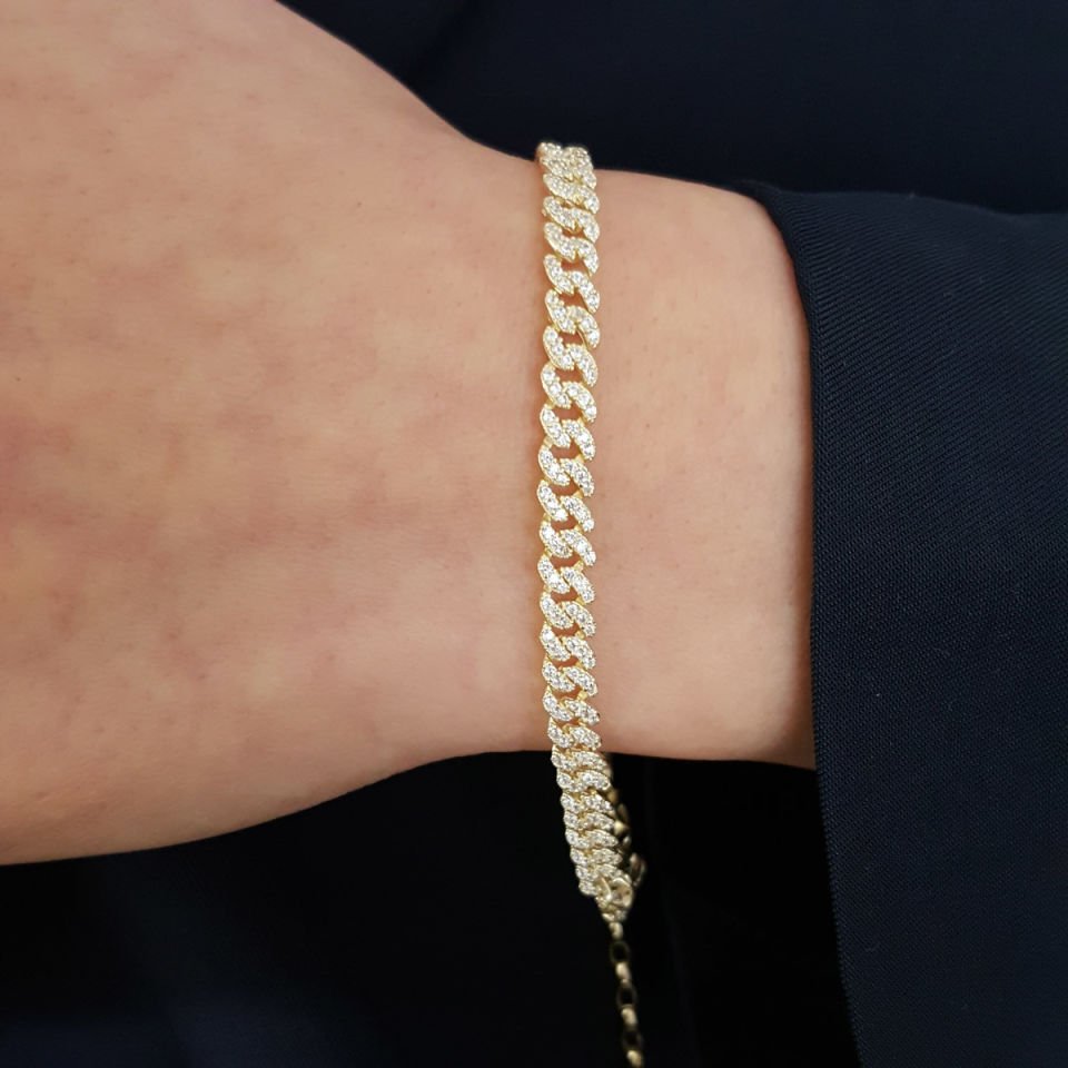 Taşlı Gurmet Su Yolu Gümüş Bileklik