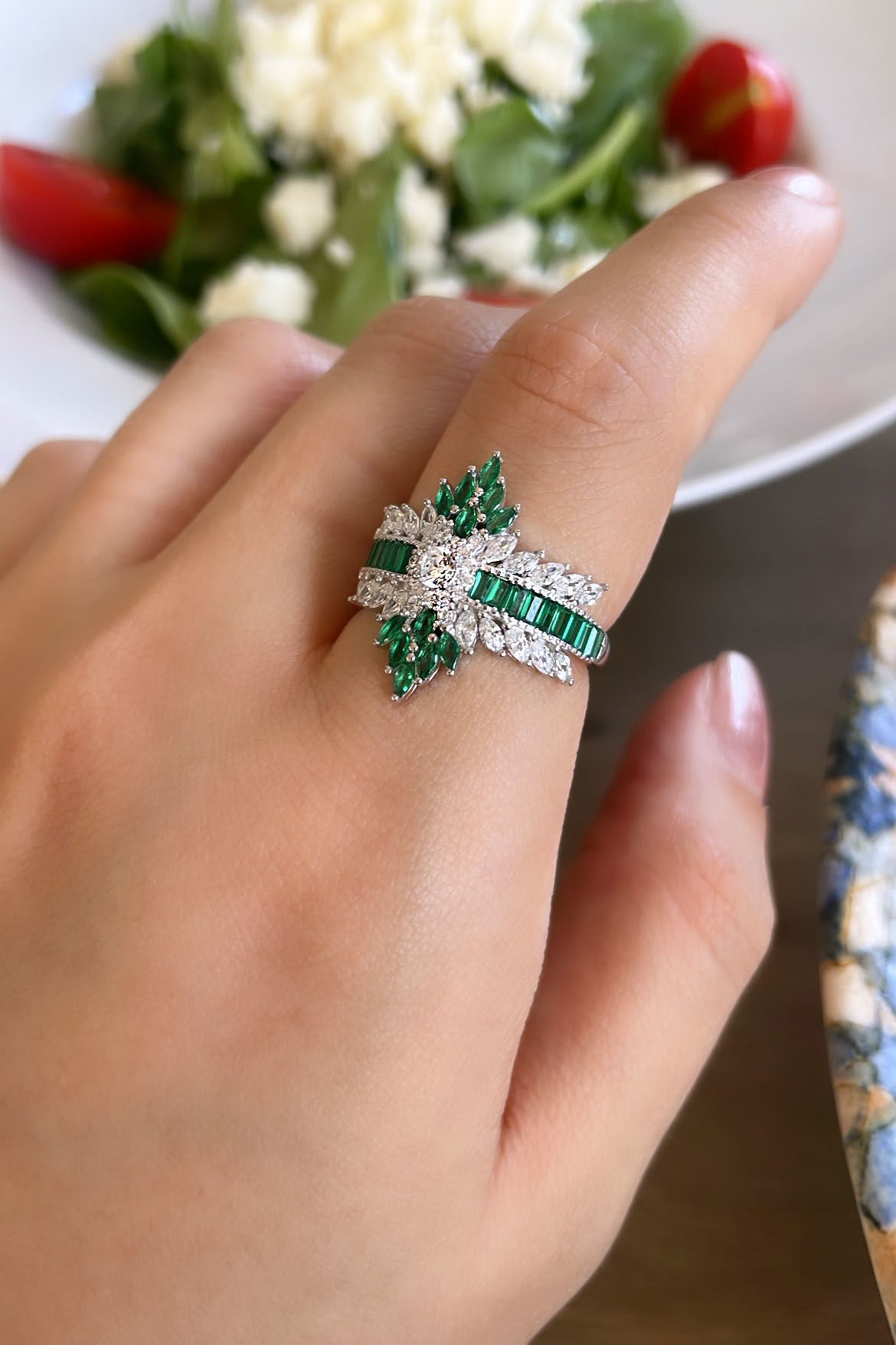 İthal Tasarım Gümüş Yüzük