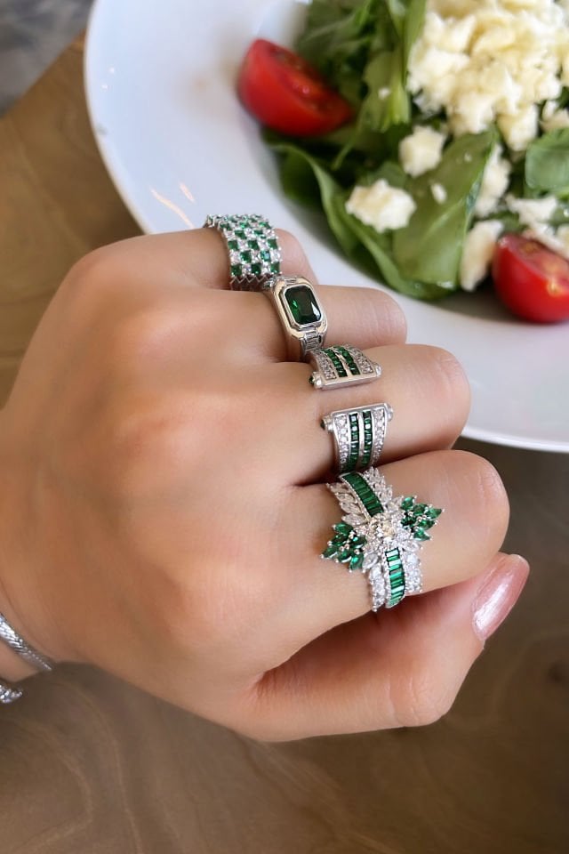 İthal Tasarım Gümüş Yüzük