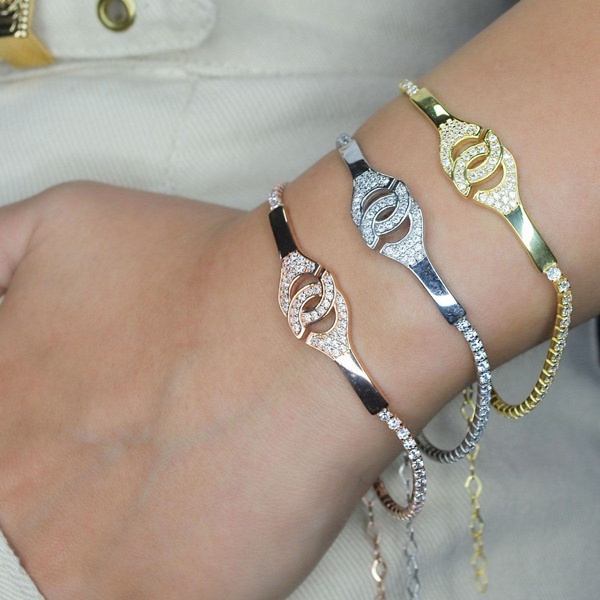 Kelepçe Şans Gümüş Bileklik