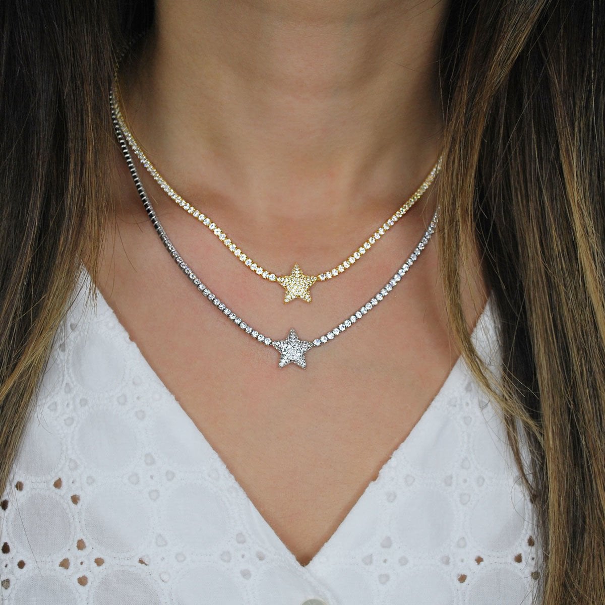 Yıldız Su Yolu Gümüş Kolye