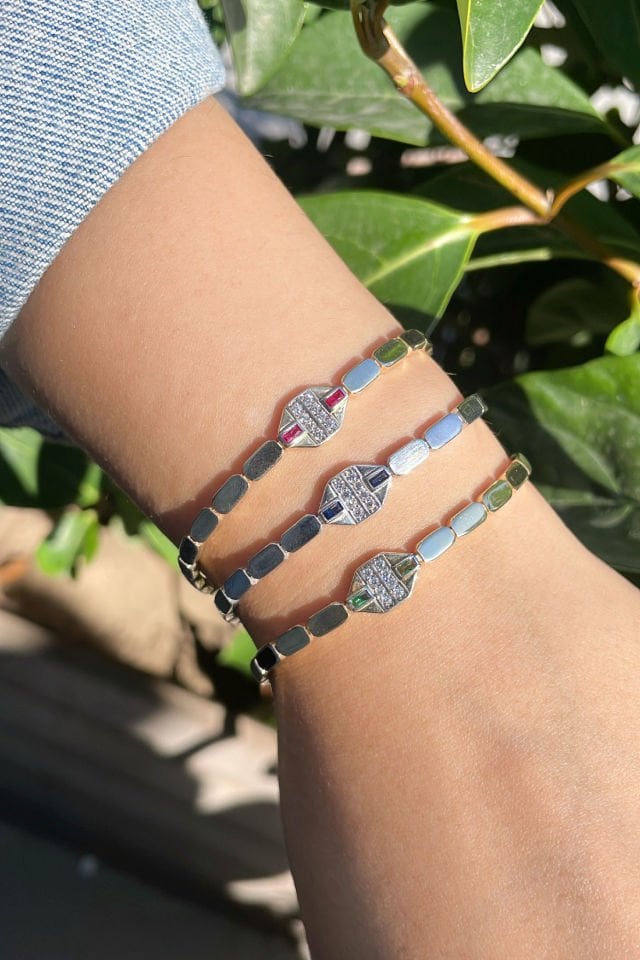 Hekzagon Şans Gümüş Bileklik