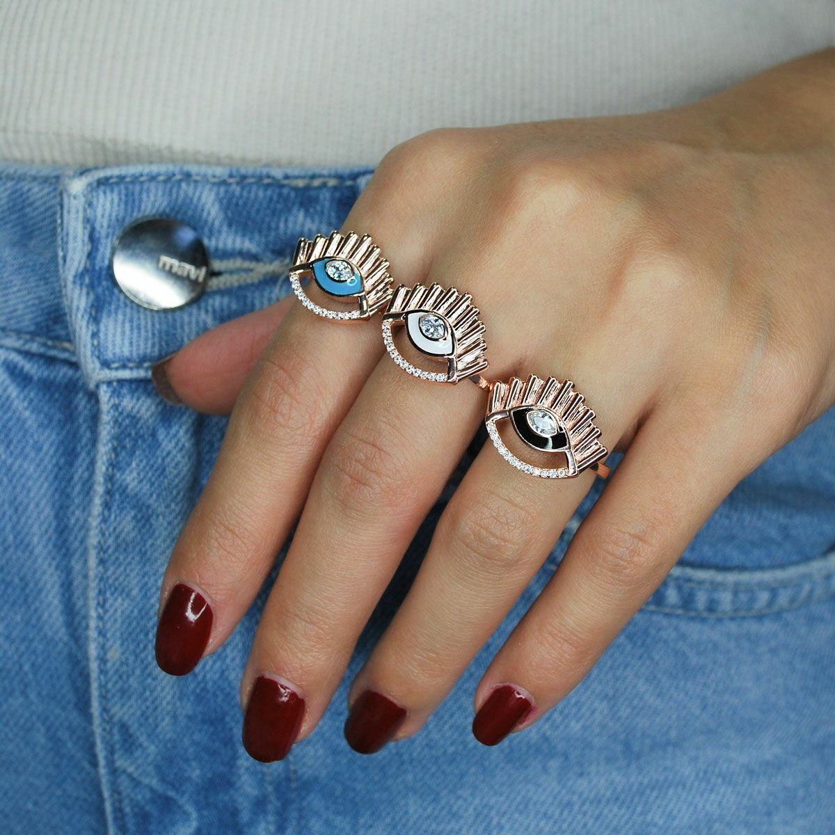 Taç Göz Gümüş Yüzük