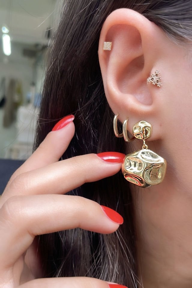 Sienna Tasarım Gümüş Küpe