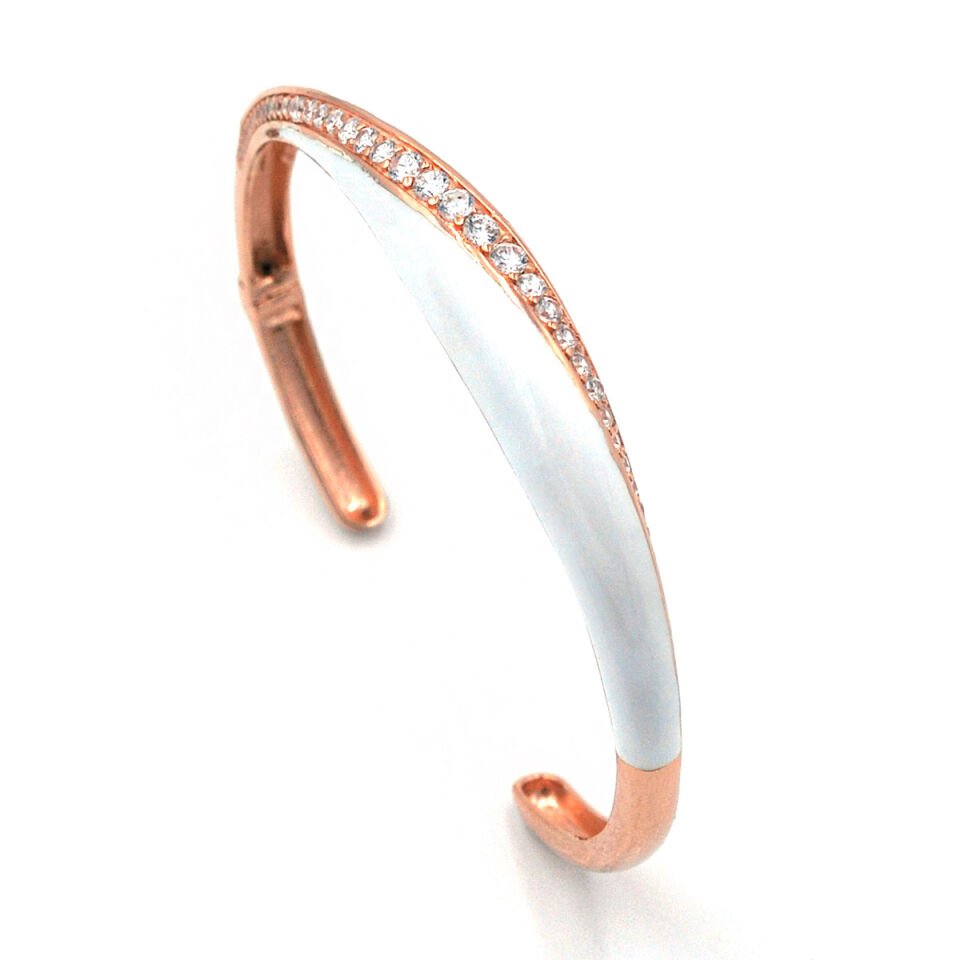 Sarmal Taşlı Mineli Gümüş Kelepçe