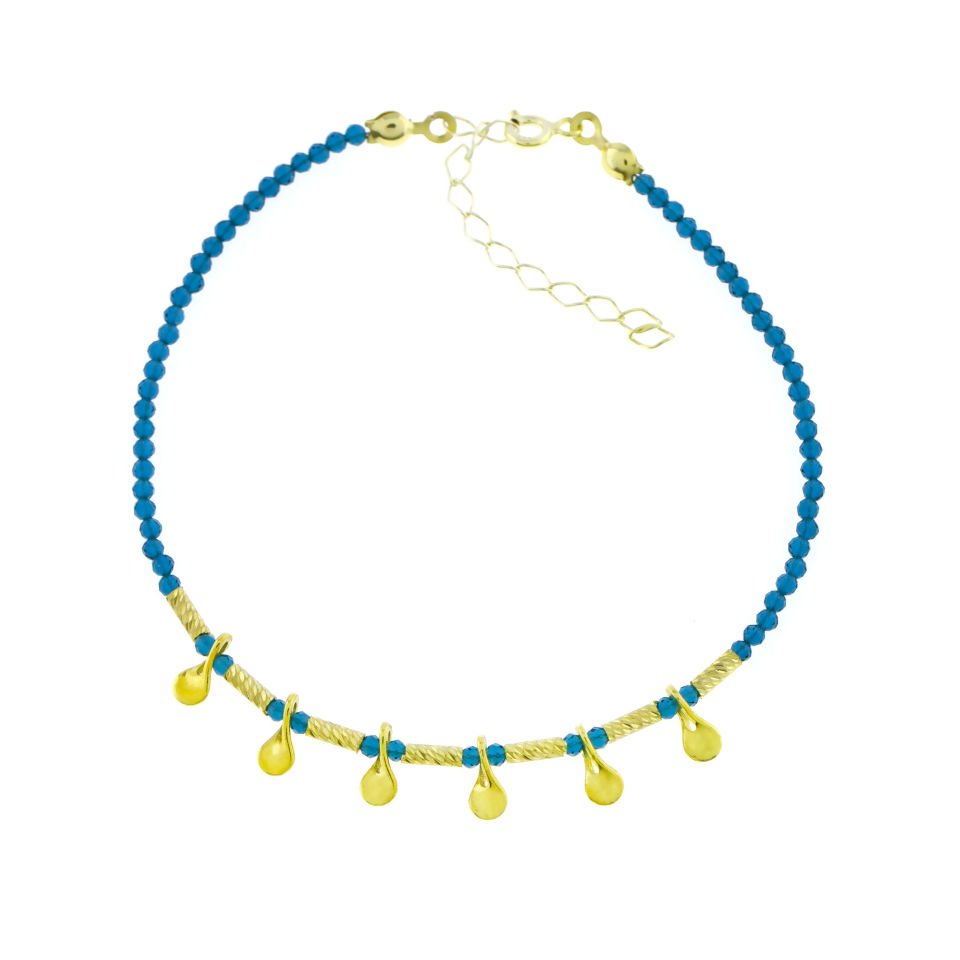 Boncuklu Gümüş Halhal