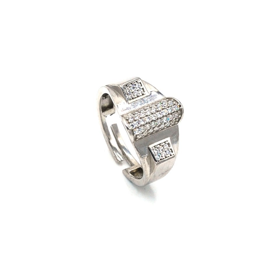 Taşlı Tasarım Gümüş Yüzük