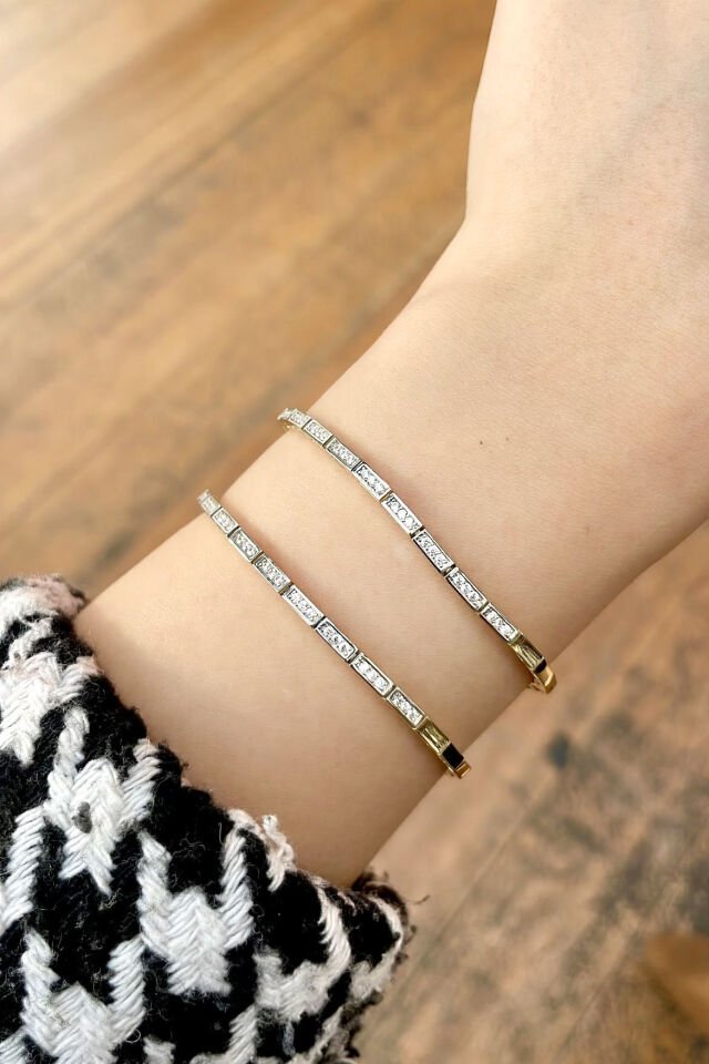 Taşlı Şans Gümüş Bileklik