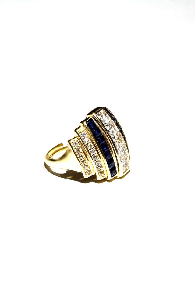 Taşlı Tasarım Gümüş Yüzük