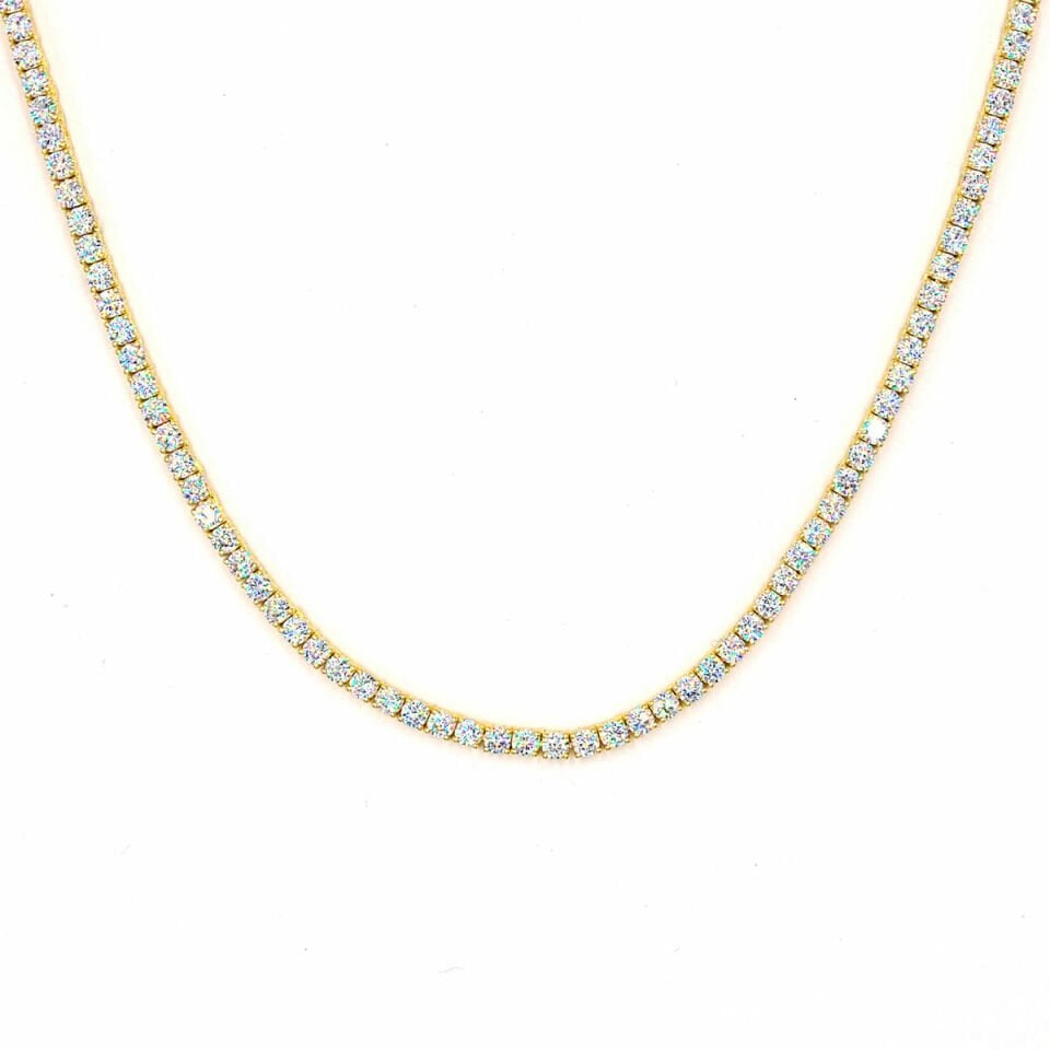 3 mm Taşlı Su Yolu Gümüş Kolye