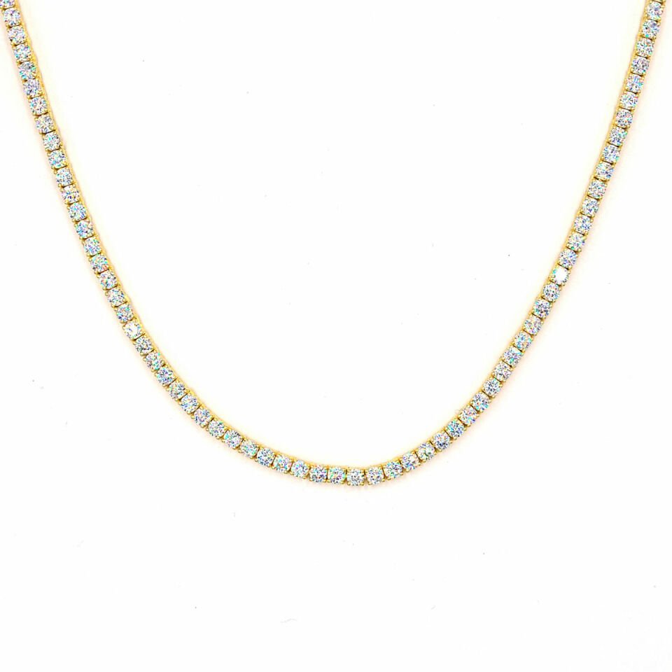 3 mm Taşlı Su Yolu Gümüş Kolye