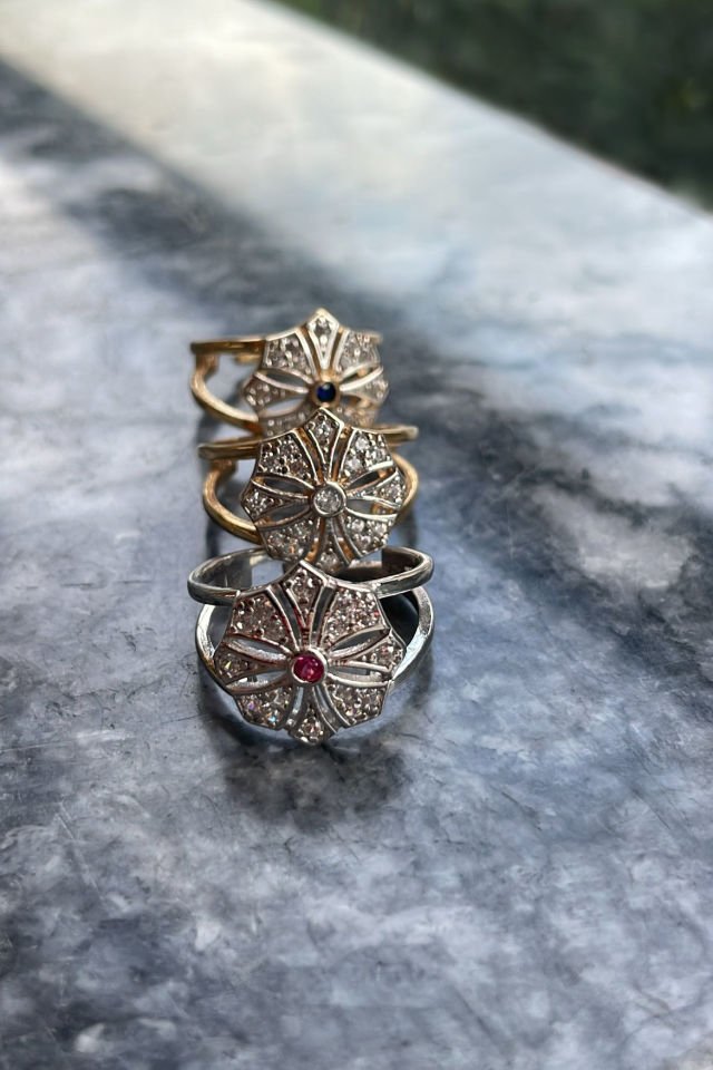 Kar Tanesi Gümüş Yüzük