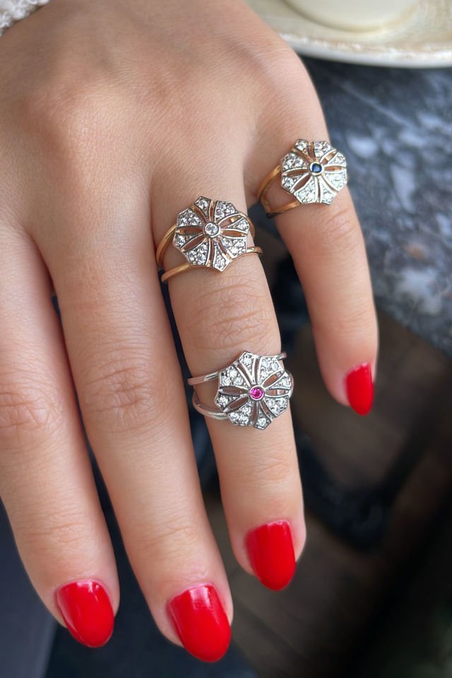 Kar Tanesi Gümüş Yüzük