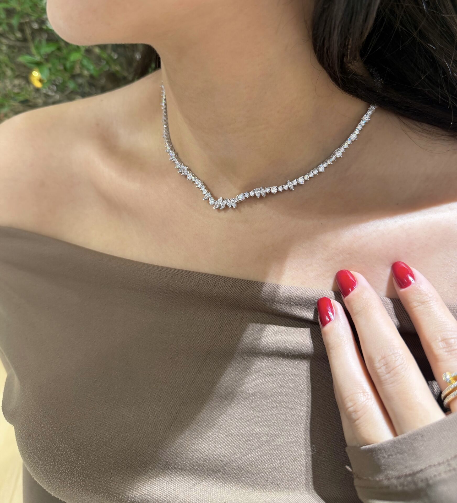 Tasarım Su Yolu Gümüş Kolye