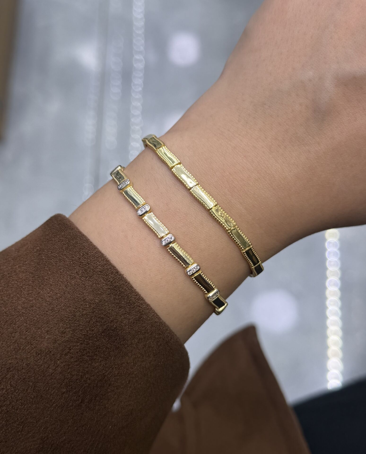 Taşlı Tasarım Gümüş Bileklik