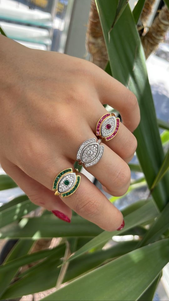 Oval Kesim Gümüş Yüzük