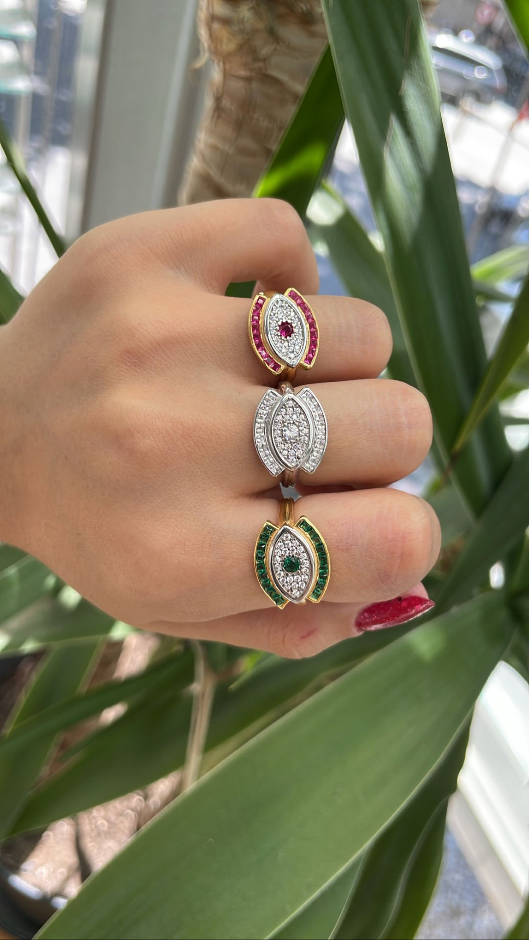 Oval Kesim Gümüş Yüzük