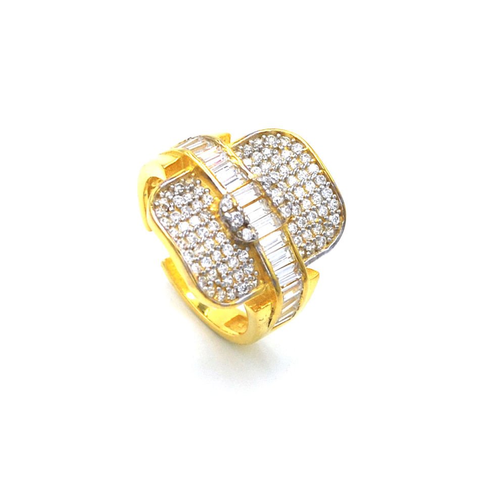 Sıralı Baget Taşlı Gümüş Yüzük