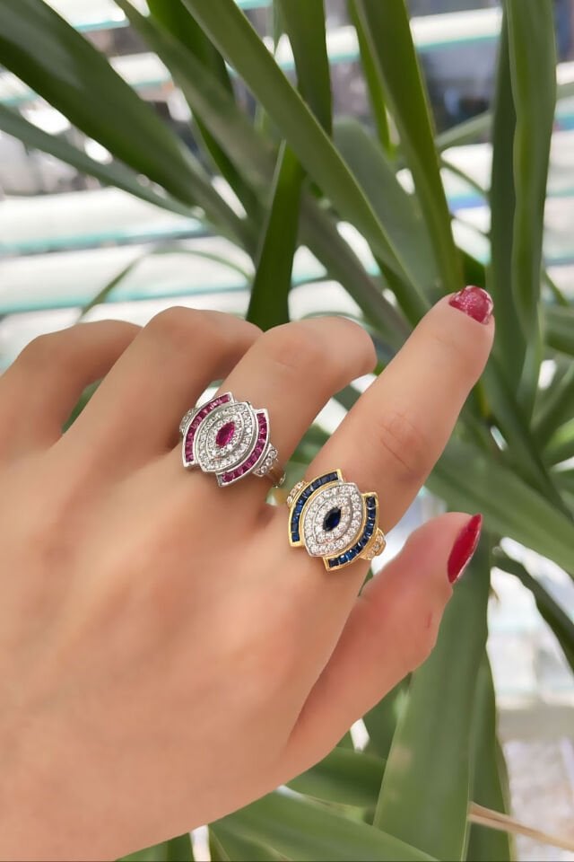 Oval Tasarım gümüş Yüzük