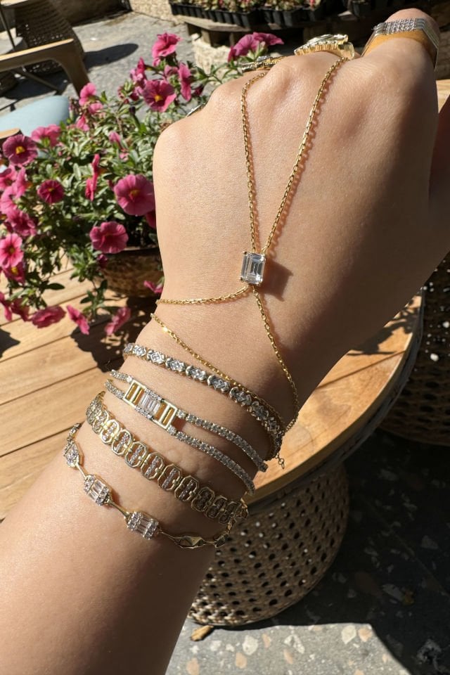 Baget Tek Taşlı Gümüş Şahmeran