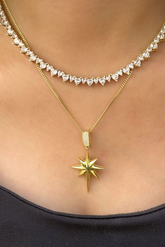 Kutup Yıldızı Gümüş Kolye