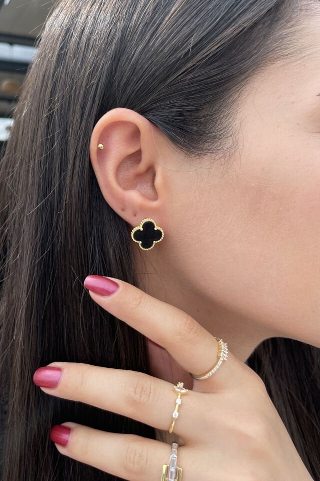 Yonca Tasarım Gümüş Küpe