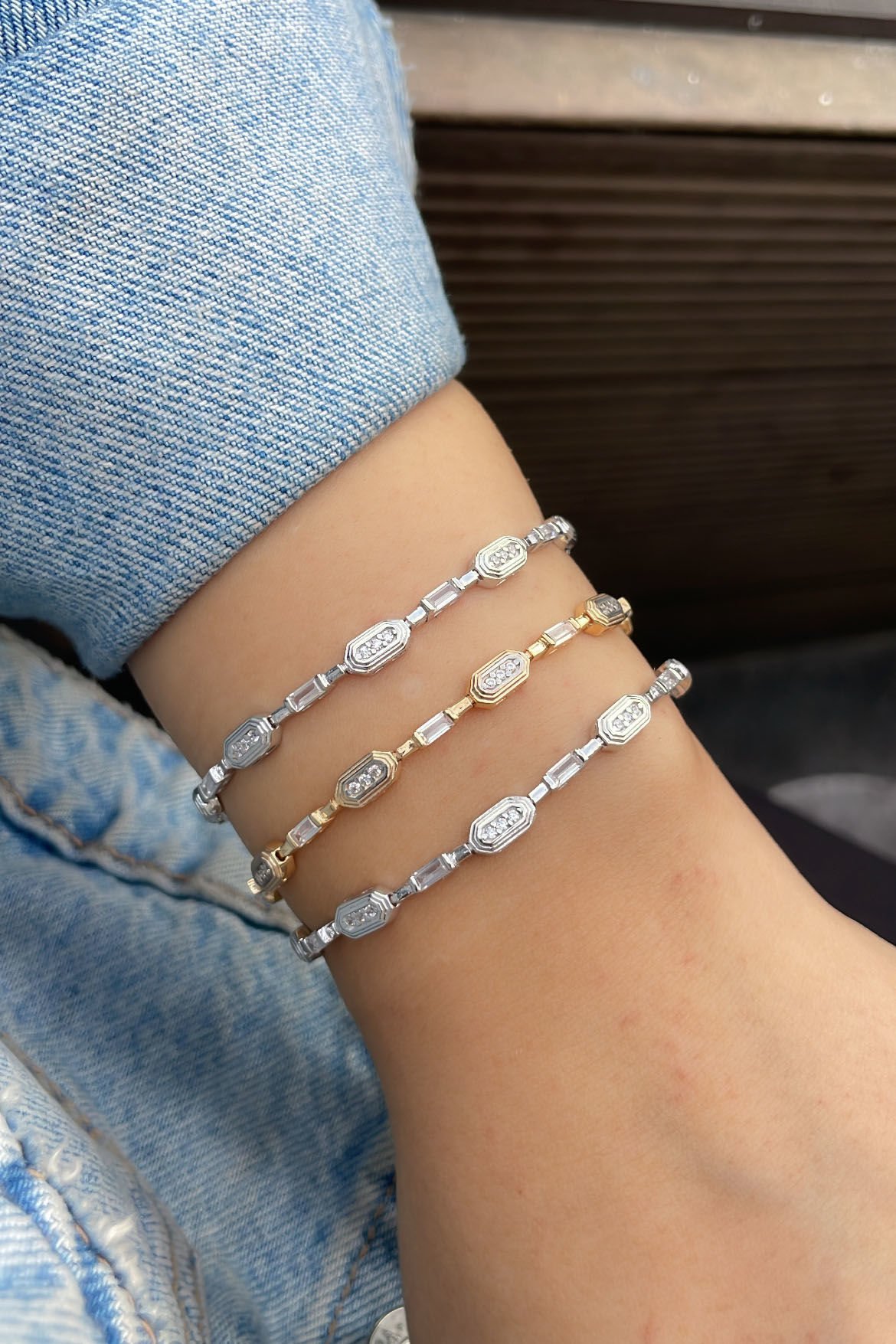 Taşlı Şans Gümüş Bileklik