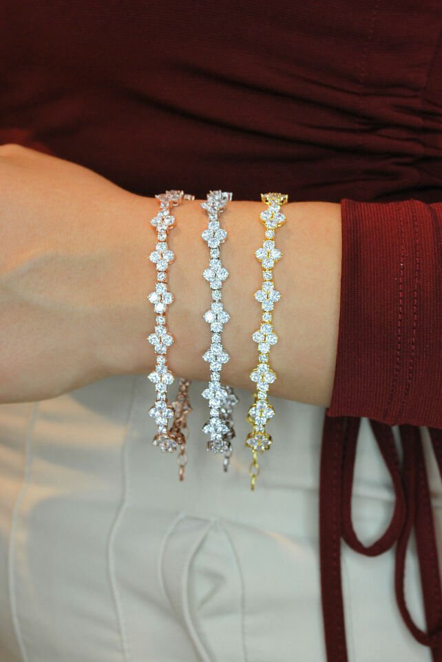 Papatya Şans Gümüş Bileklik