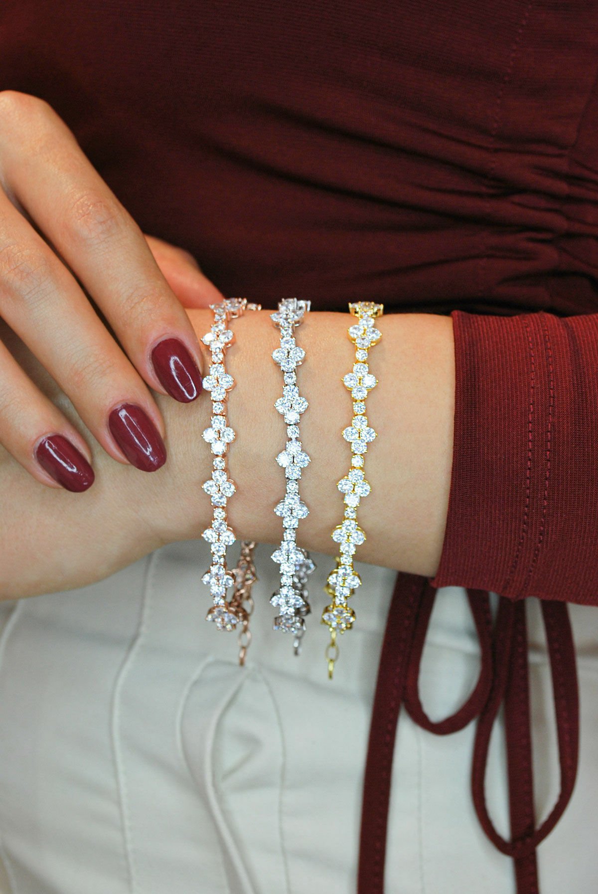 Papatya Şans Gümüş Bileklik