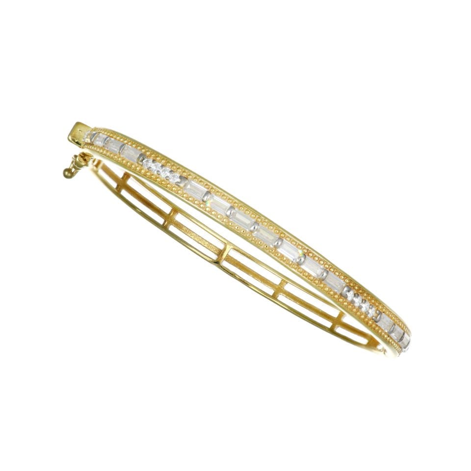 Baget Taşlı Gümüş Kelepçe