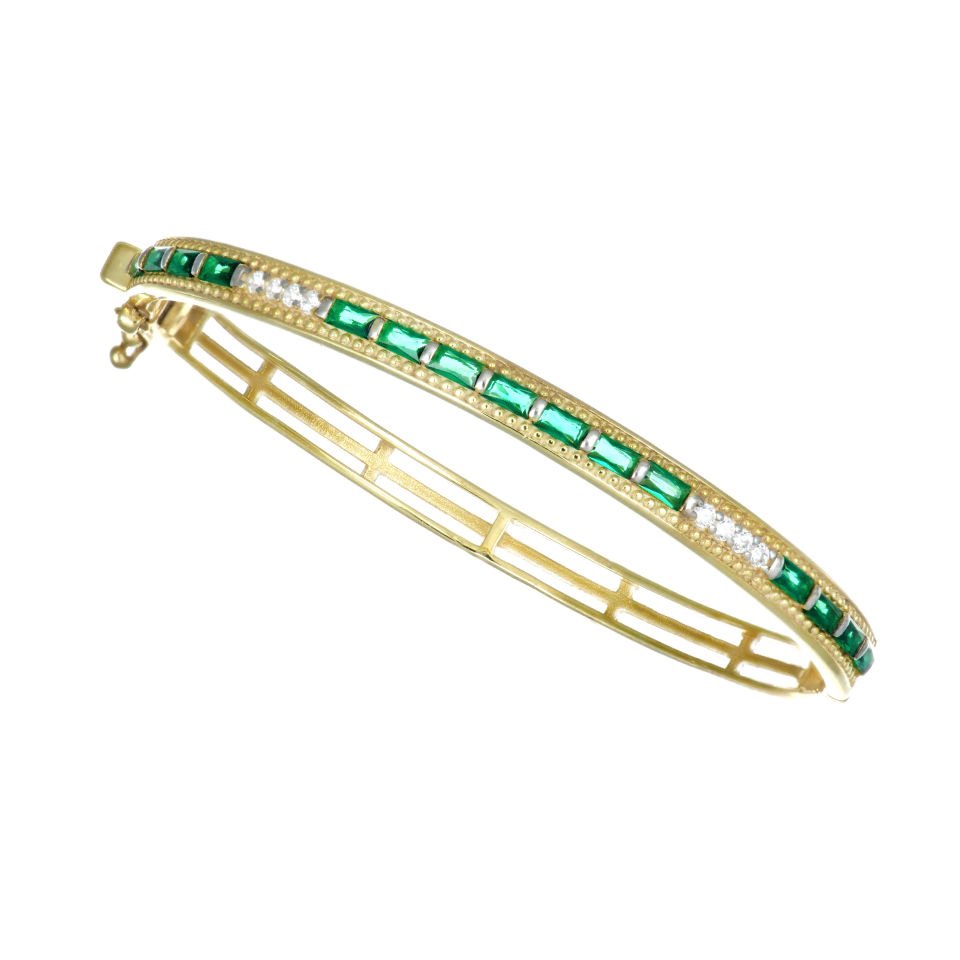 Baget Taşlı Gümüş Kelepçe