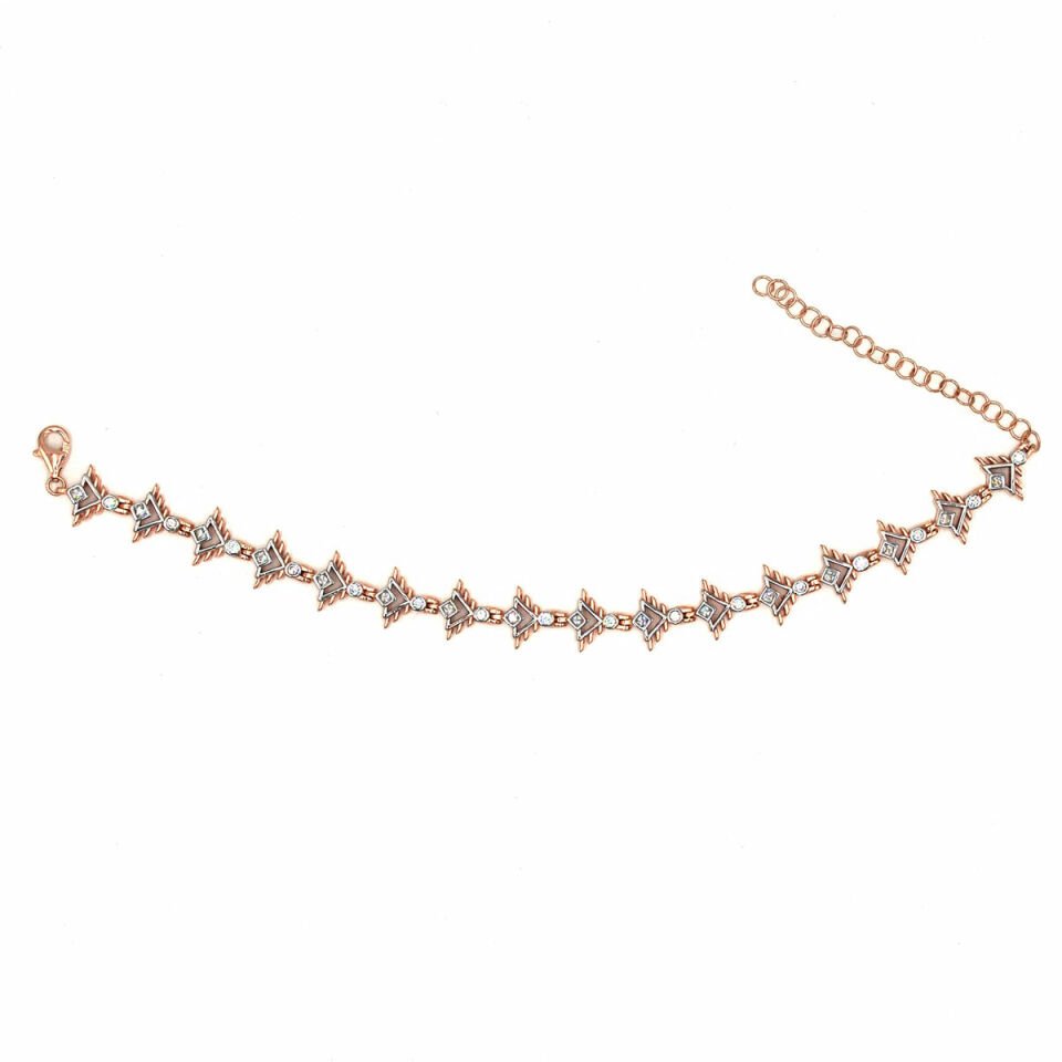 Üçgen Tasarım Şans Gümüş Bileklik