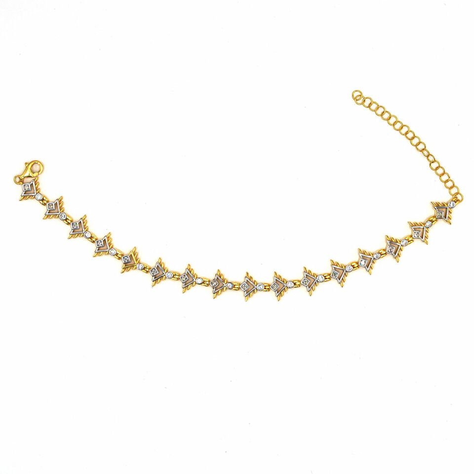 Üçgen Tasarım Şans Gümüş Bileklik