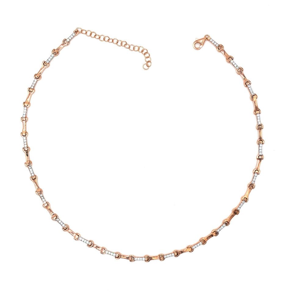 İnce Tasarım Su Yolu Gümüş Choker