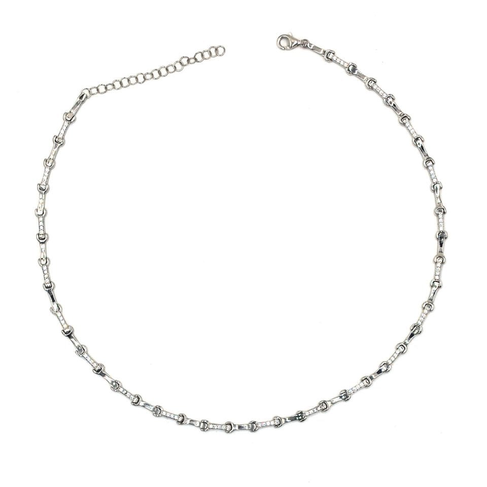 İnce Tasarım Su Yolu Gümüş Choker