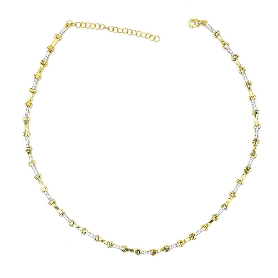 İnce Tasarım Su Yolu Gümüş Choker