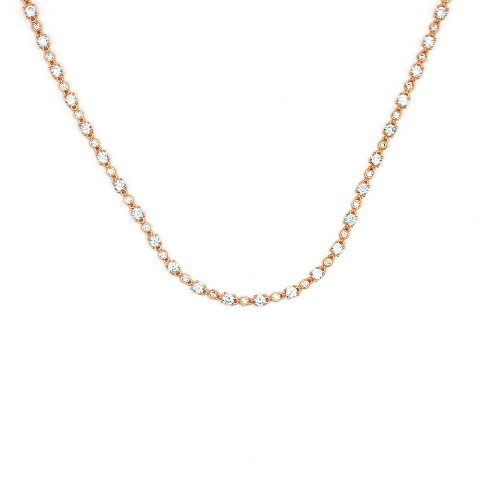 Taşlı Su Yolu Gümüş Kolye