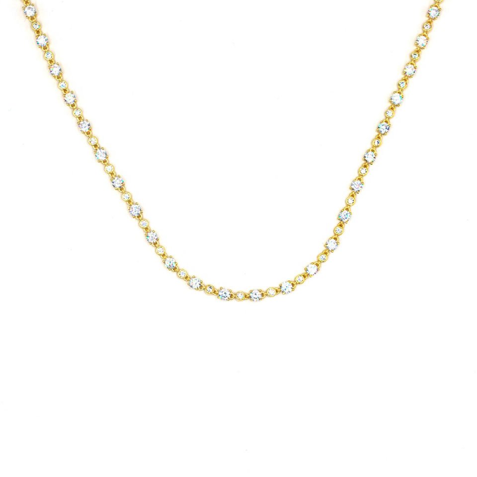 Taşlı Su Yolu Gümüş Kolye