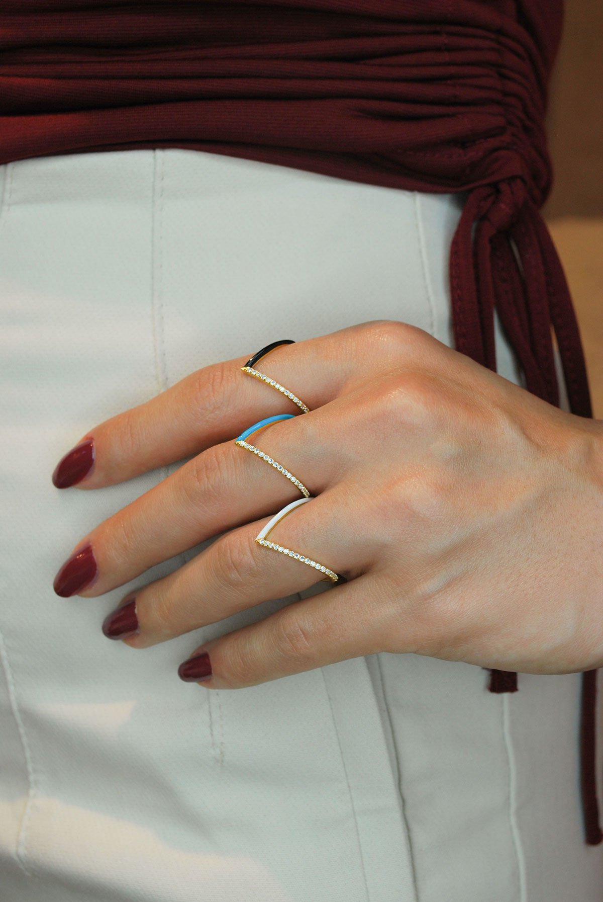 Taşlı Mineli Gümüş Yüzük