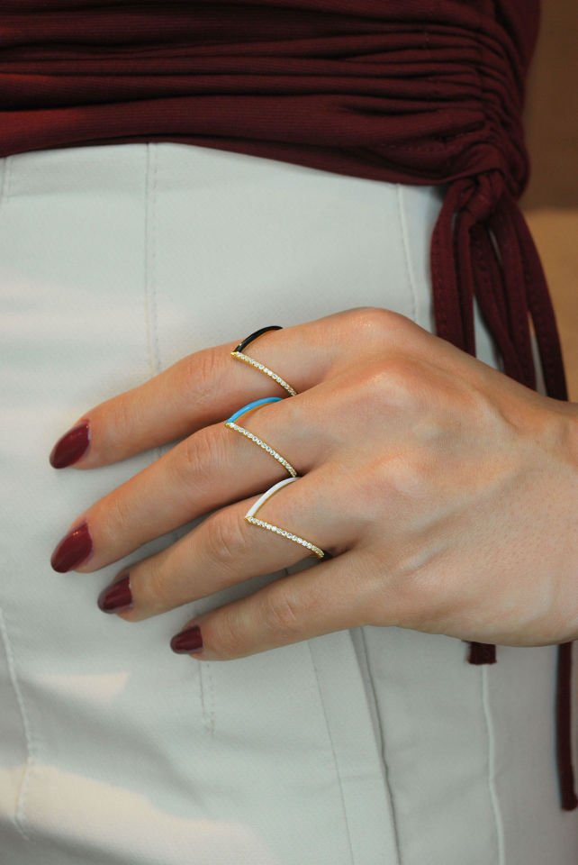 Taşlı Mineli Gümüş Yüzük