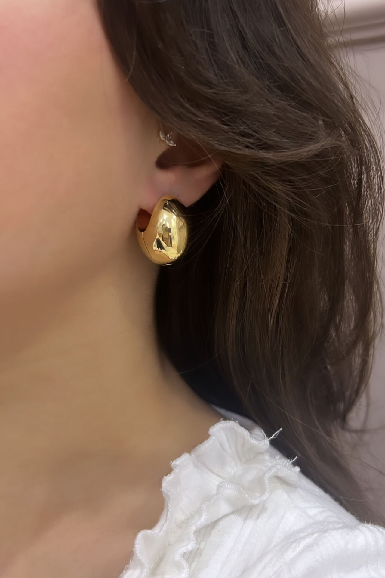 Bombeli Tasarım Gümüş Küpe