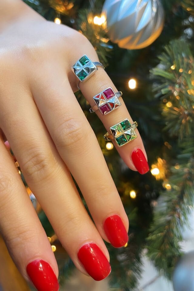 Kare Taşlı Dama Şans Gümüş Yüzük