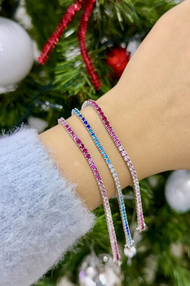 İthal Mavi Suyolu Gümüş Bileklik