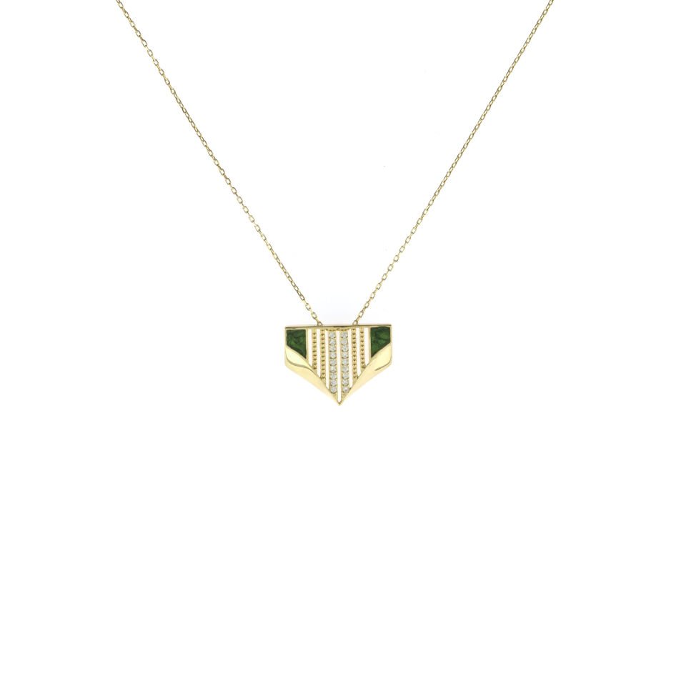 Yaldız Mineli Gümüş Kolye