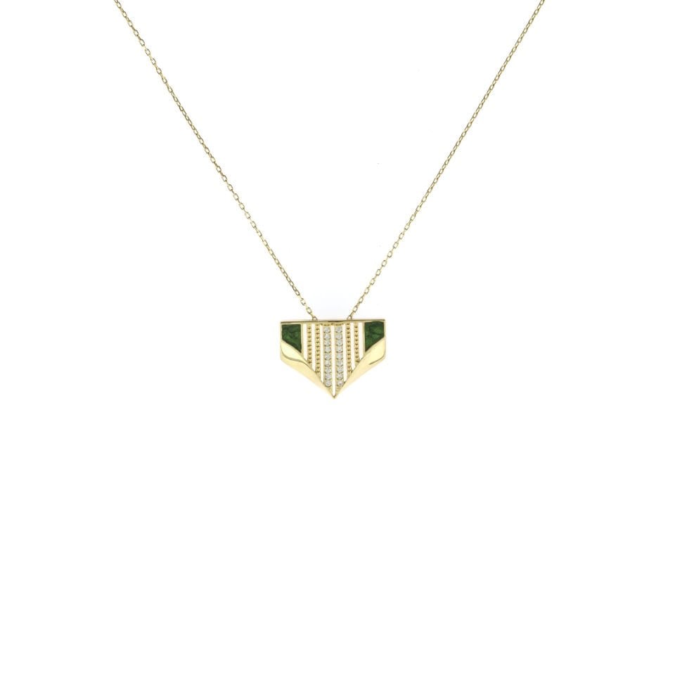 Yaldız Mineli Gümüş Kolye