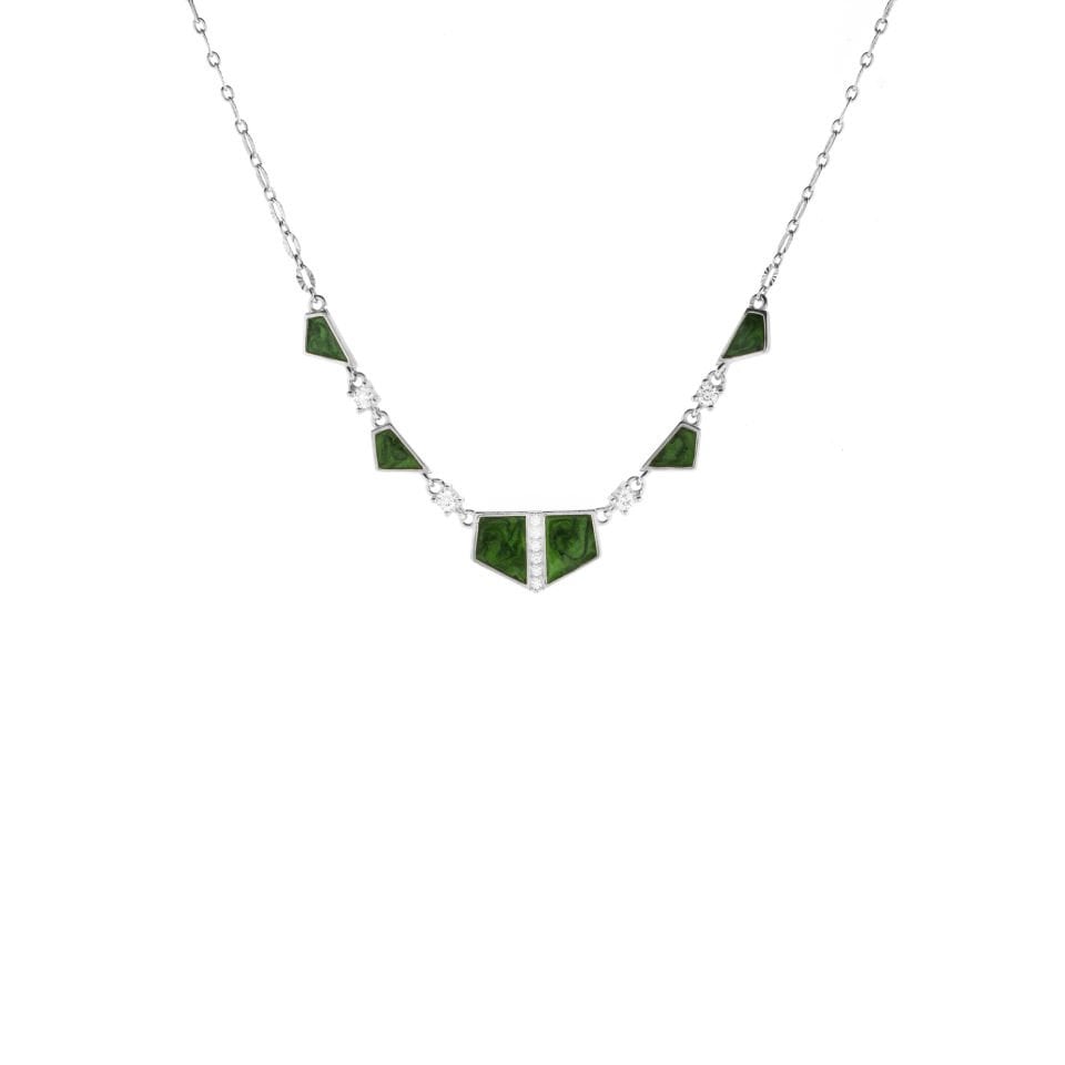 Yaldız Mineli Gümüş Kolye