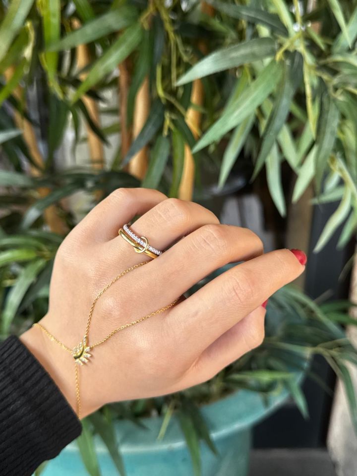 İkili Gümüş Yüzük